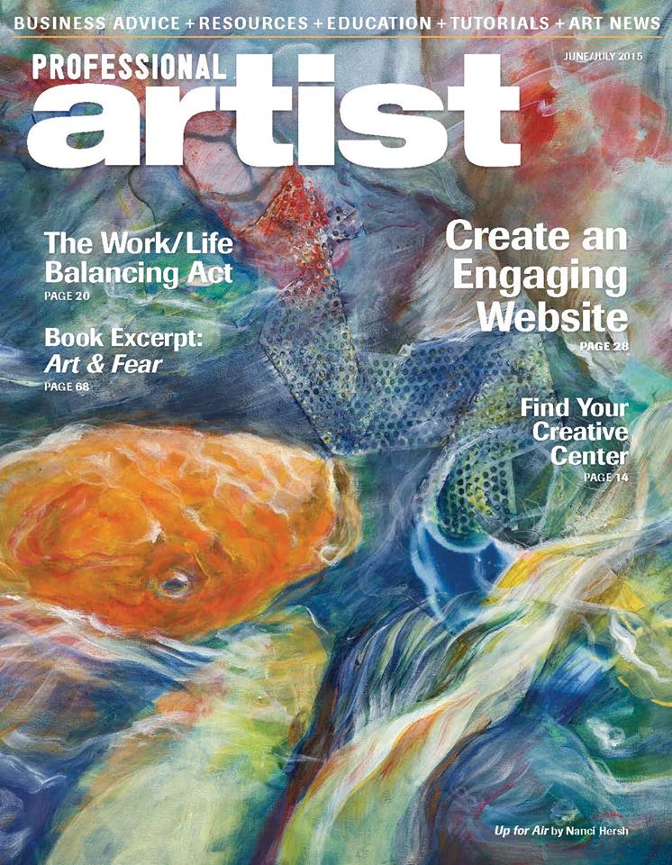 Profession Artist Magazine June/July 2015, cover image by Nanci Hersh