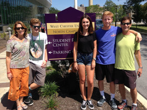 Family photo at West Chester University