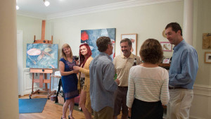 Mingling at my Open Studio House Party 2014