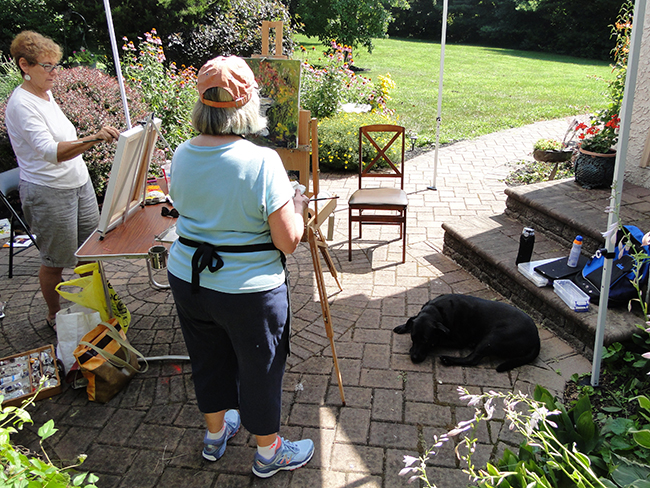 Photo of Painting by the Pond 2016 with Nanci Hersh