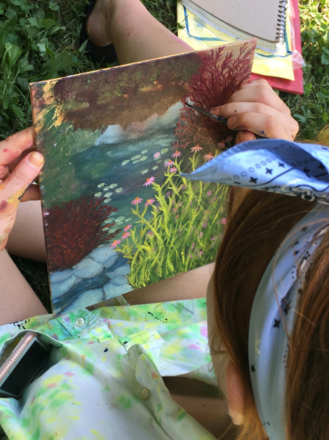 Painting by the Pond  2017